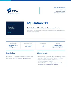 First page of technical data sheet