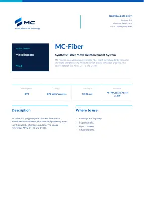 First page of technical data sheet