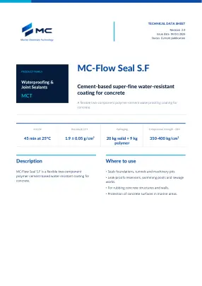 First page of technical data sheet