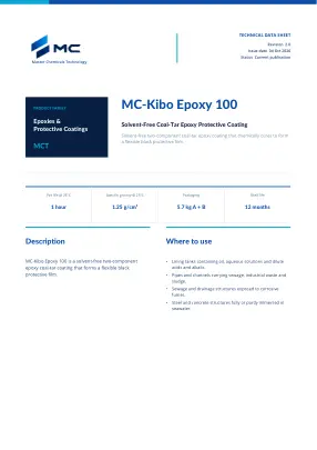 First page of technical data sheet