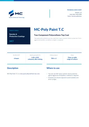 First page of technical data sheet