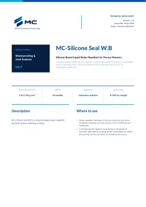 First page of technical data sheet